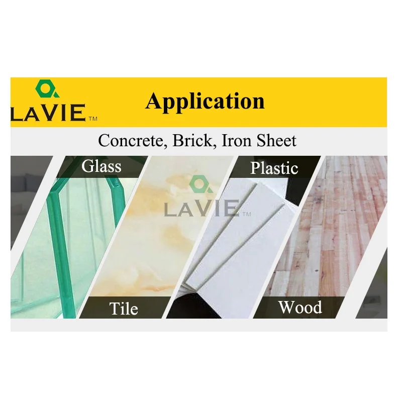 LAVIE 4 pz 6mm 8mm 10mm 12mm Multi-funzionale di Vetro Punta del trapano Triangolo Punta del trapano s Per piastrelle di ceramica di Cemento di Marmo di Vetro DB02060