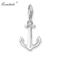 Charm Pendant Anchor,2018 Fashion Jewelry Cute Real Authentic 925 Sterling Silver Gift For Women Men Fit Bracelet