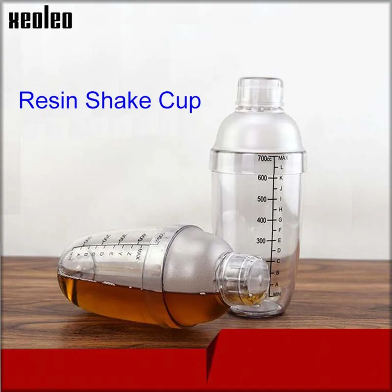 Xeoleo 350cc/500cc/700cc/1000cc PC żywica shake cup Shaker do koktajli mikser herbata mleczna/wino Martini Boston Shake cup akcesoria barowe