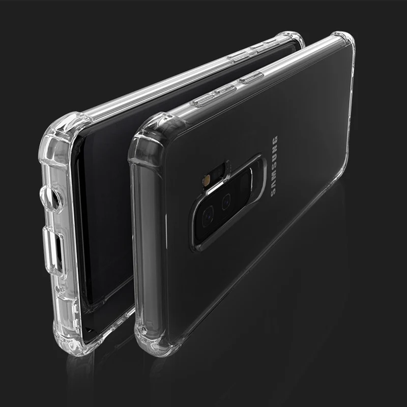 Clear Soft TPU Case For Samsung Galaxy S9 S8 S7 Edge J2 Prime J5 J7 2017 Pro A6 A8 Plus 2018 Note 8 9 Transparent Silicone Coque
