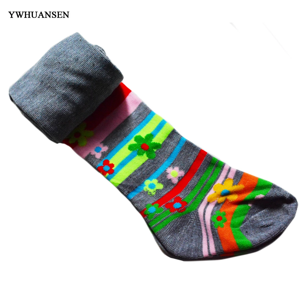 YWHUANSEN Spring Autumn Striped Pantyhose For Girl Sale Cotton Tight For Baby Girl Cute Infant Sticky Collants Fillettes Colored