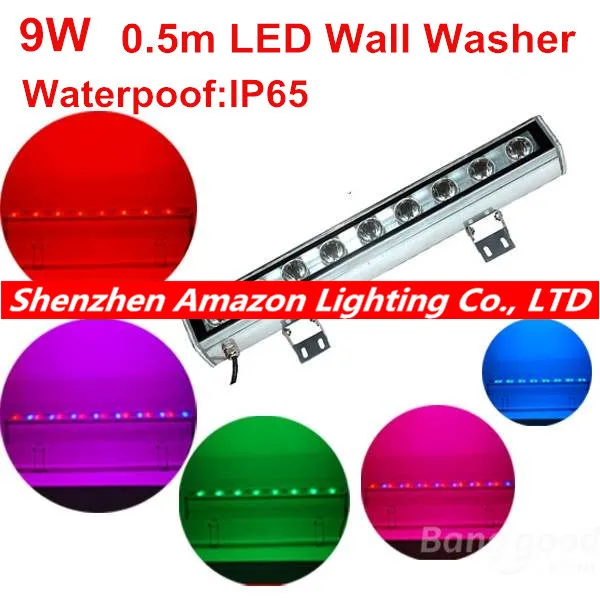 outdoor lamp flood light IP65 LED wall washer lamp 9 watts 24V 110V 220V 240V white red yellow blue green rgb wall washer