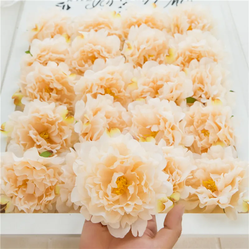 2PCS 12COLORS Artificial Silk Peony Flower Heads For DIY Wedding Wall Arch Background Party Decoration Supplies Home Decorations