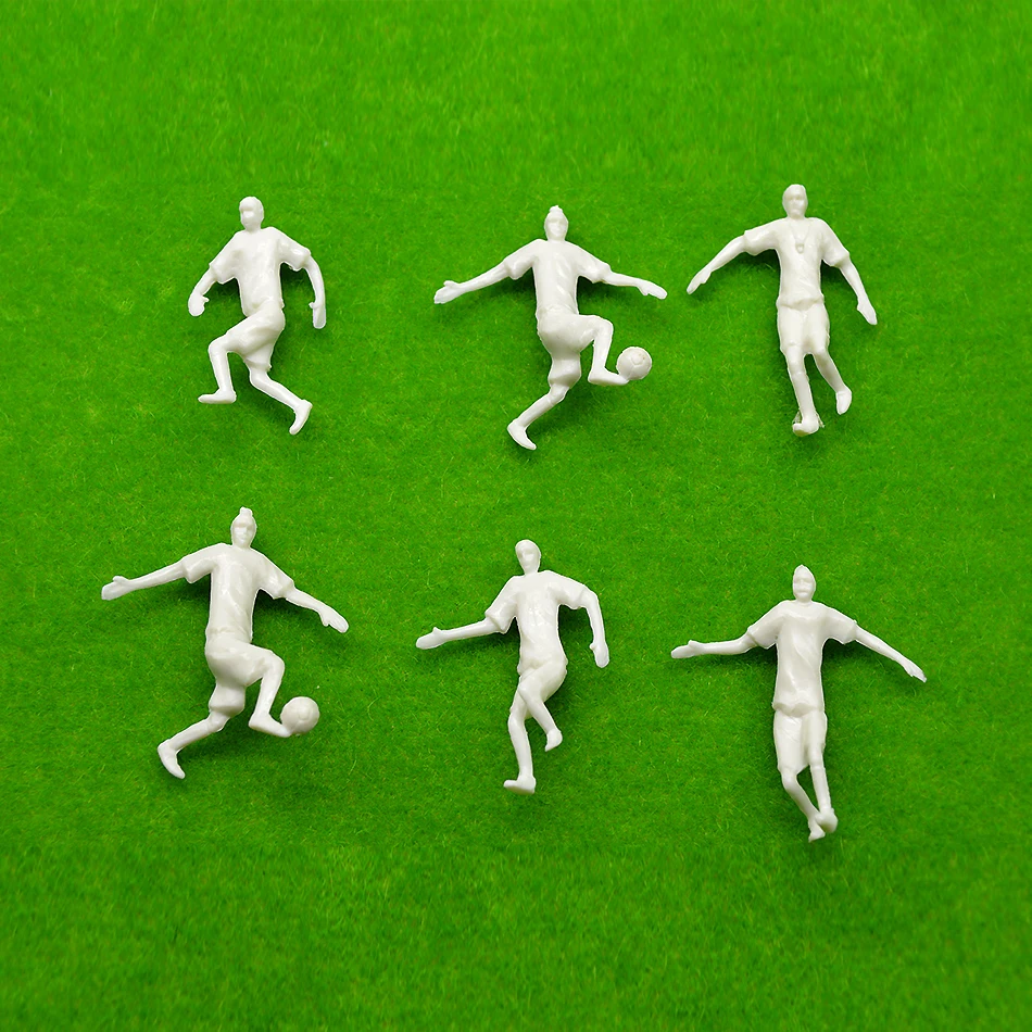 

12pcs 1:50 Miniature Sport Figures Model Football Player Unpainted DIY Model Making Toys Architecture Building Scene Layout