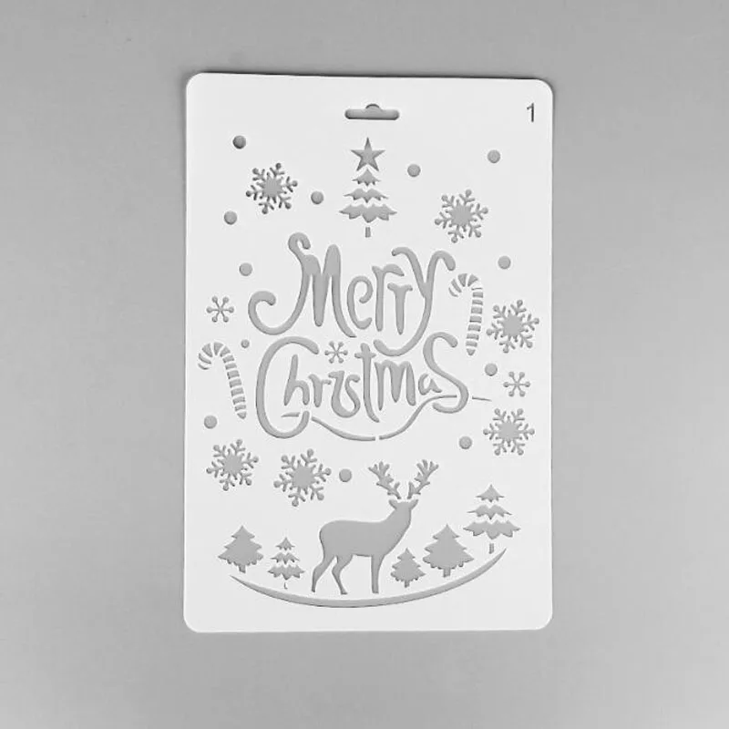 

Christmas Deer Hollow Layering Stencils For Wall Stencil Reusable Scrapbooking Stencils Embossing Paper Card Christmas Stencils