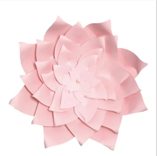 Free ship NEW 1pc 60cm 18 color choices paper flower backdrop wedding flowers wedding party wall decoration deco DIY assembling