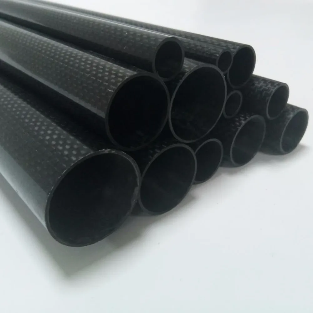 1 Roll Wrapped Carbon Fiber Tube 3K Glossy surface diameter 10mm 12mm 14mm 16mm 18mm 22mm 24mm 26mm 28mm 30mm 32mm Length500mm