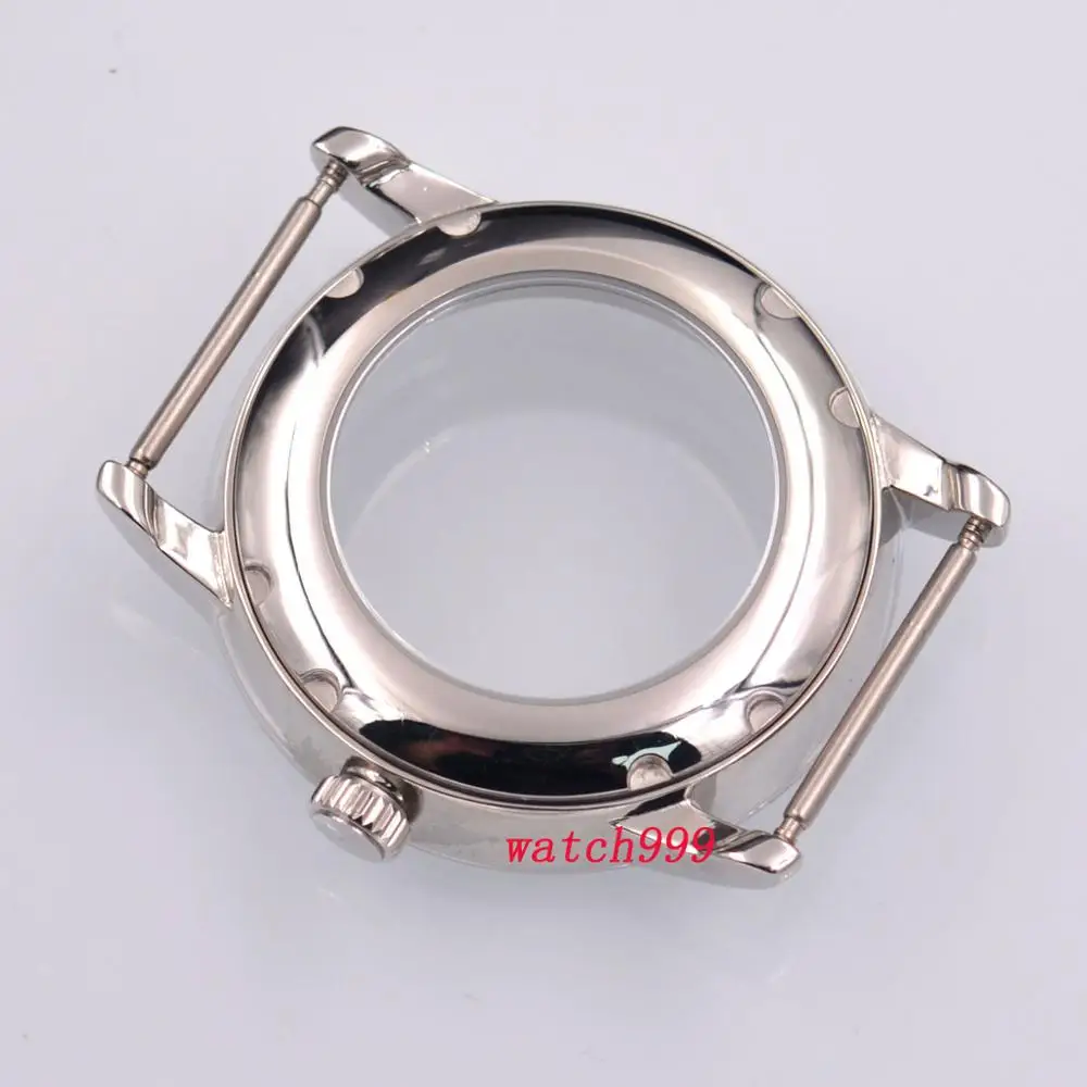 40mm Sapphire Crystal Watch Case Solid Steel ETA 2824 2836 Miyota 8215 821A Movement DG2813