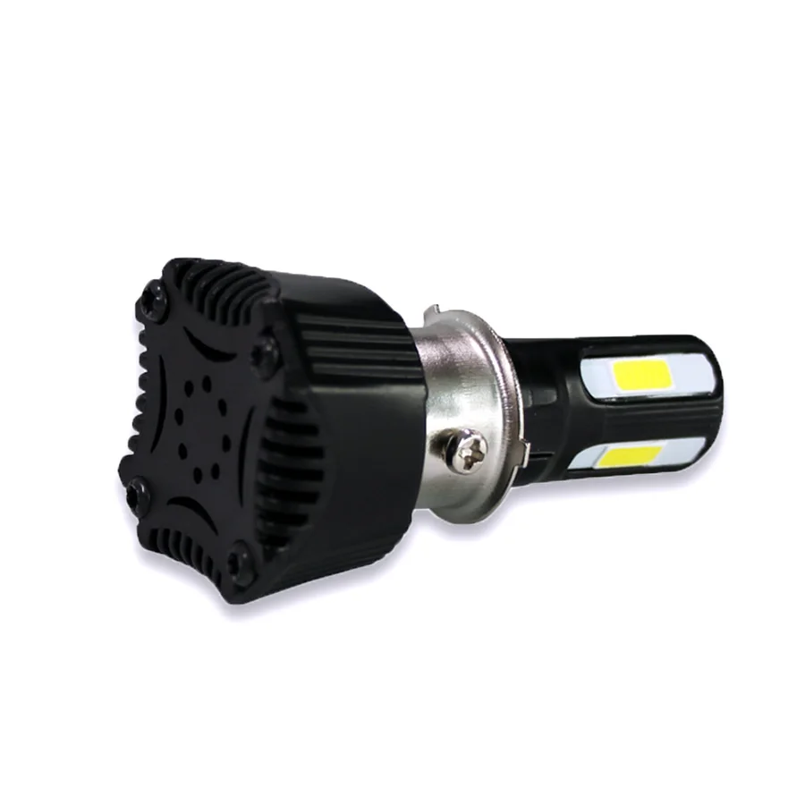 Universal Motorcycle Headlight LED Bulb Hi/Lo Beam 360 Degree High Power 4cob DC 40w 4400LM H4 HS1 H6