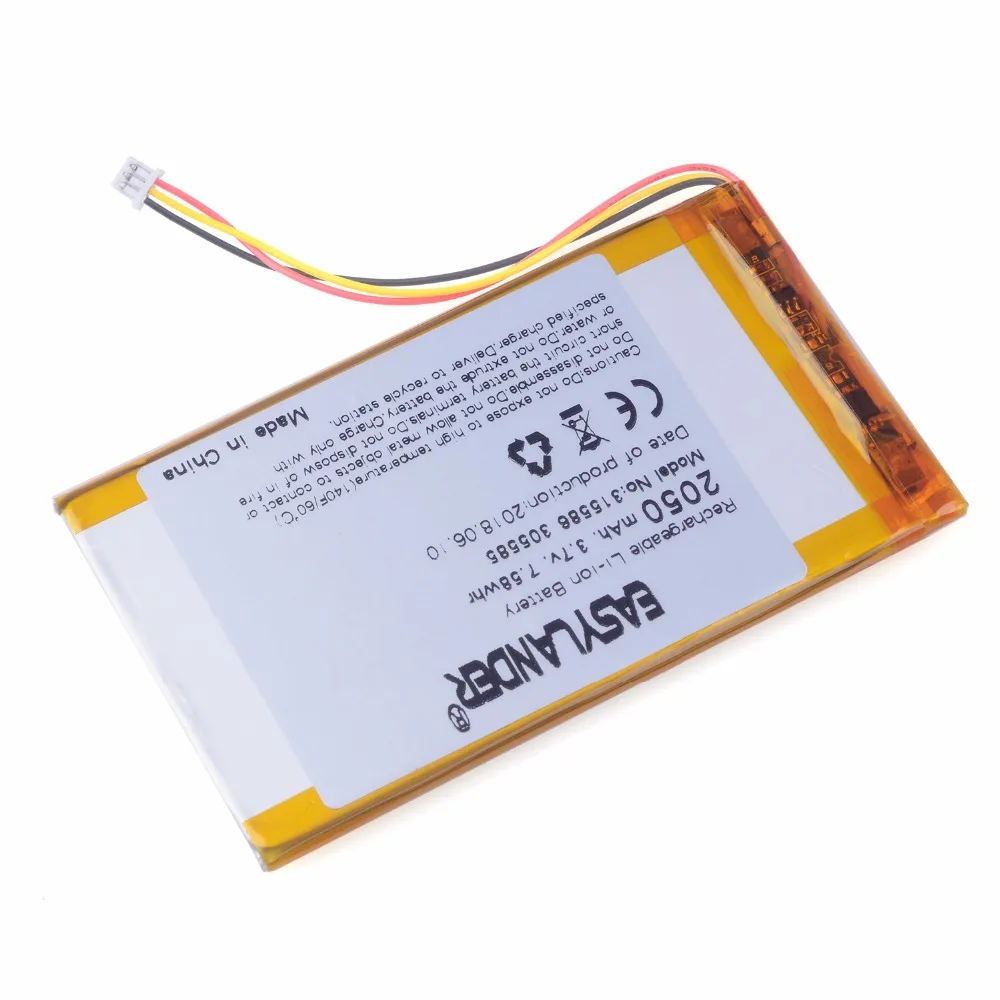 3-wire 315586 3.7V 2050mAh Li-Polymer Rechargeable Battery For S11ND018A E-book (ONYX BBA10) 355585  power bank psp  DVR 305585