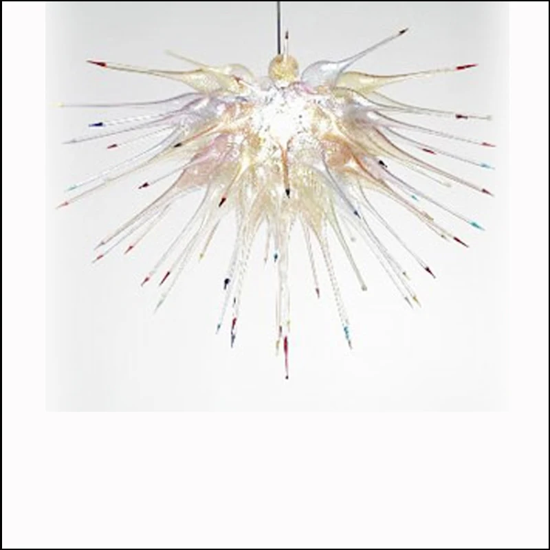 

2019 New Arrival Mouth Blown Glass Chandelier Lightings LED Light Source Modern Art Decor Handmade Blown Galss Chandelier