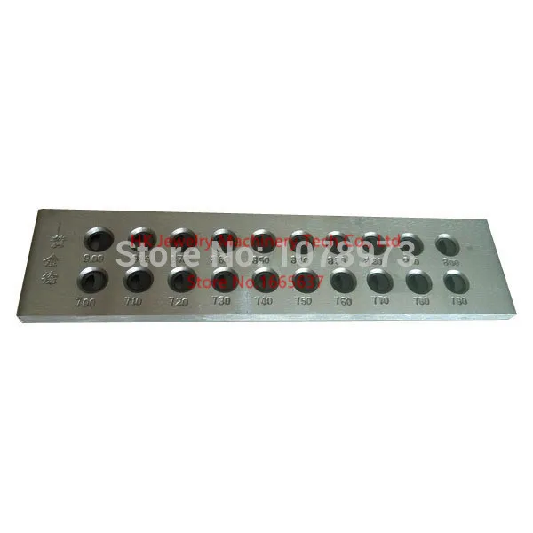 Free Shipping 20 Holes Half Round Drawplate Hole Size 5.10-7.00mm Tungsten Carbide Draw Plates