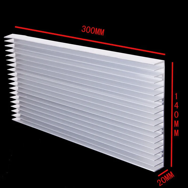 

1 piece 300x 140x 20MM 8 x 3W / 20 x 1W LED Heatsink Aluminum Heat Sink Radiator for IC Electronic Chipset heat dissipation