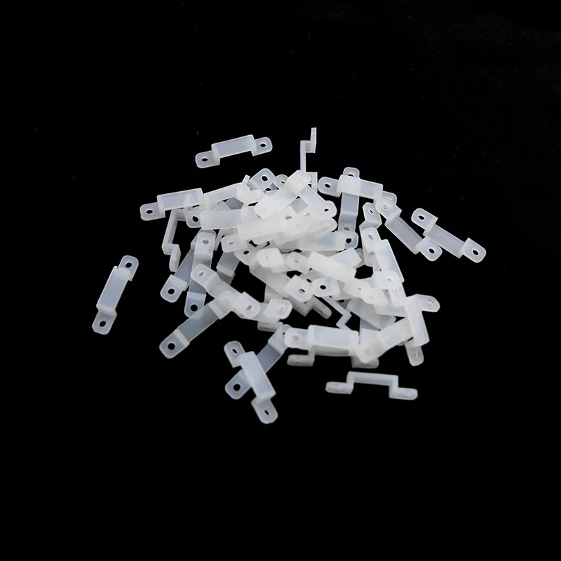 100pcs/lot 8mm 10mm 12mm 16mm Silicon Clip for Fixing IP67 IP68 Waterproof LED Strip light