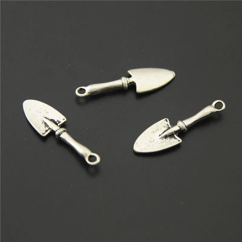 40pcs d Silver Color Trowel Shovel Charms Gardening Tools Pendants DIY Metal Jewelry Making A2212