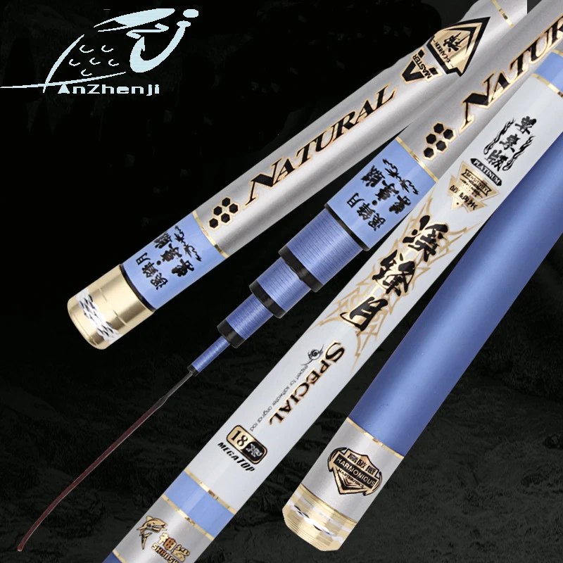 2019 New 30T Telescopic Carbon fiber fishing rod Portable taiwan fishing pole ultra light 28Tonality 3.6m-7.2m