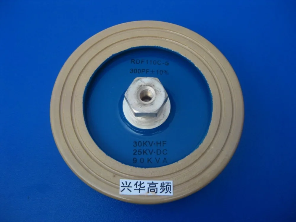 

RDF110C-S 300PF 30KVHF 25KVDC 90KVA high frequency machine canned high voltage ceramic dielectric capacitor