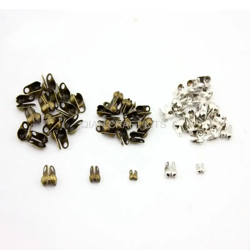 3000pcs mix color ball chain cap (1.5mm-3.2mm) mix size Gold,silver,bronze plated metal lead and nickle free