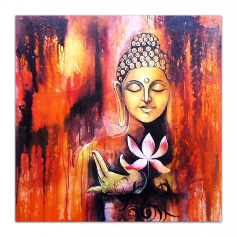 

DONGMEI OILPAINTING hand painted oil painting High-grade original figure of Buddha painting pictures DM18041511