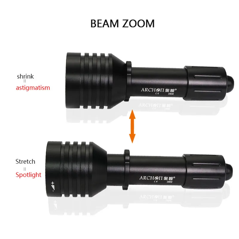 ARCHON waterproof 60 m diving light CREE LED diving Flashlight Torch Zoom Lamp Light high quality diving photo video lighting