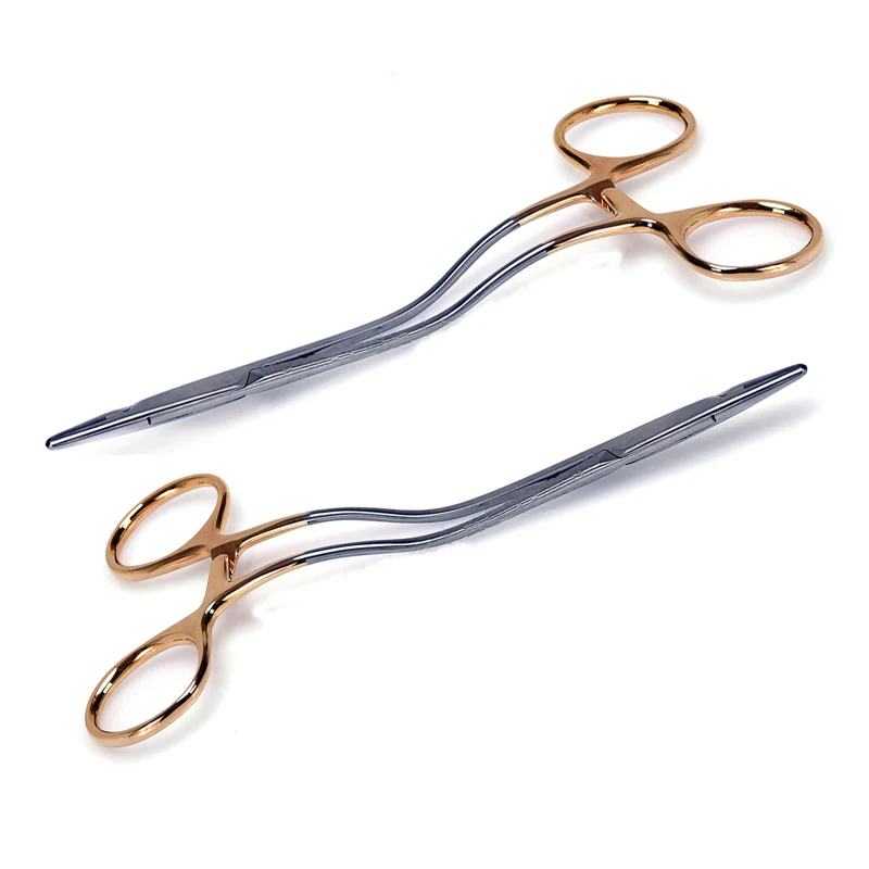 Dental needle holder 12-16cm gold handle needle holder pin clamp stainless steel dental surgery equipment