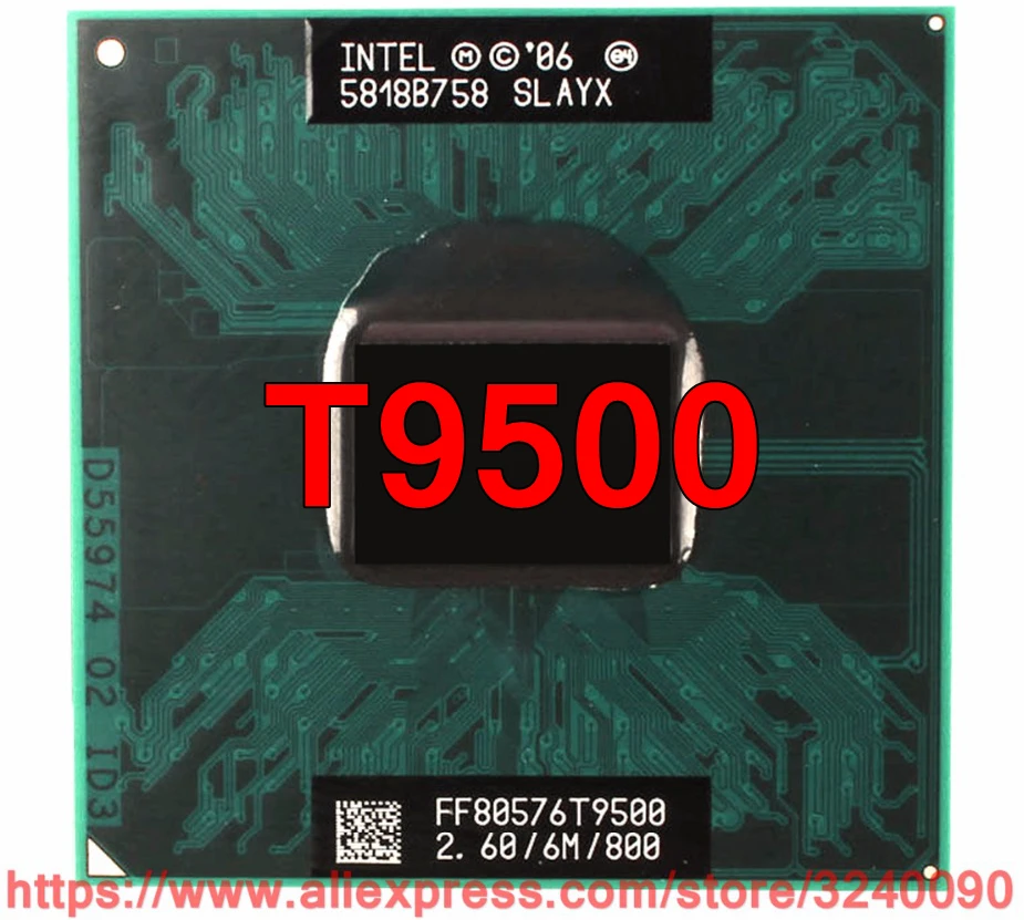 

Original lntel Core 2 Duo T9500 CPU (6M Cache, 2.60 GHz, 800 MHz , 2-Cores) Laptop processor free shipping