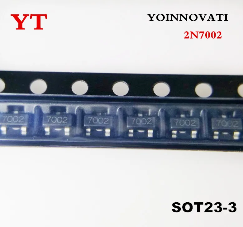 100 unids/lote 2N7002LT 2N7002 7002 n-channel MOSFET N-CH SOT23, la mejor calidad.