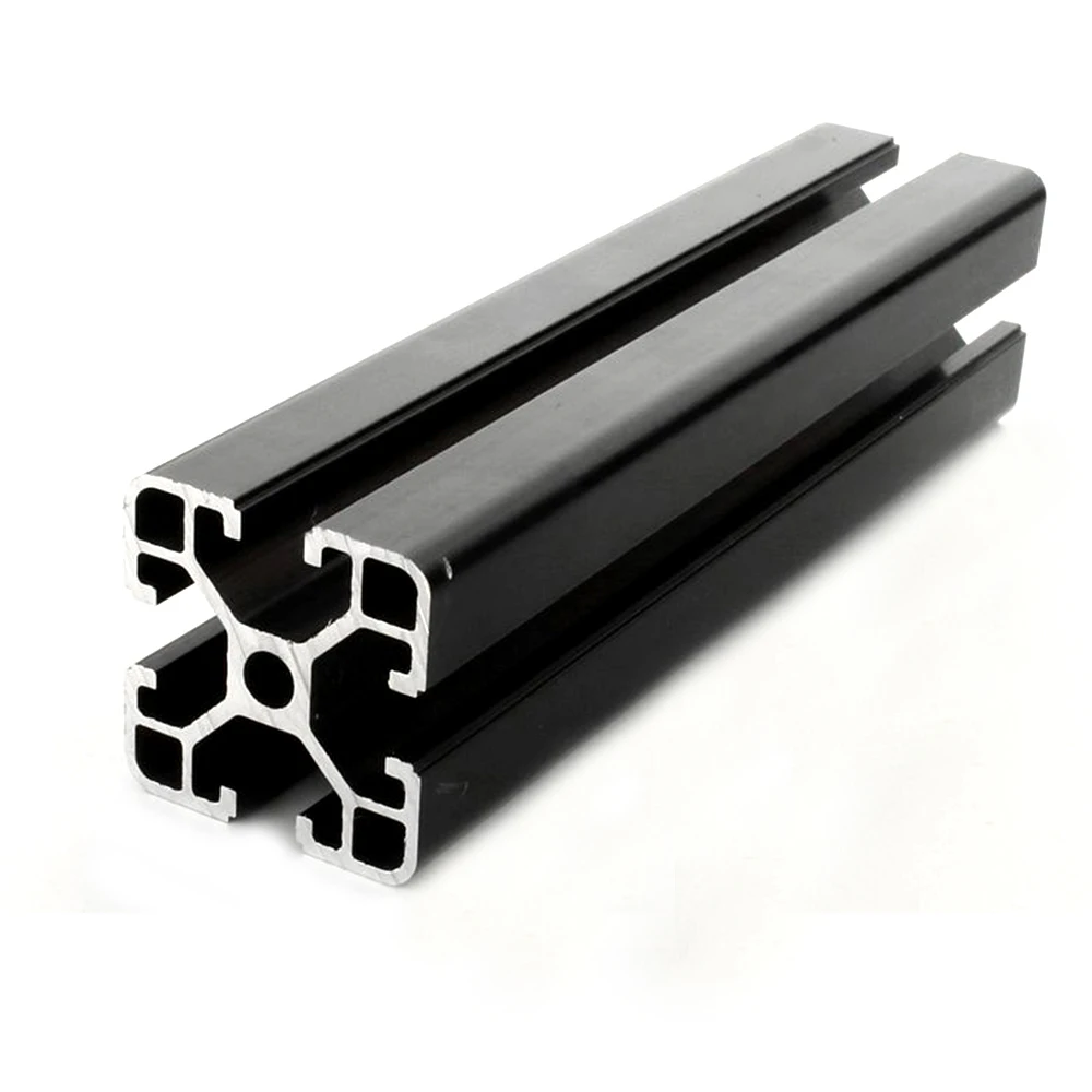 1PC BLACK 4040 European Standard Anodized Aluminum Profile Extrusion 100-800mm Length Linear Rail for CNC 3D Printer CNC