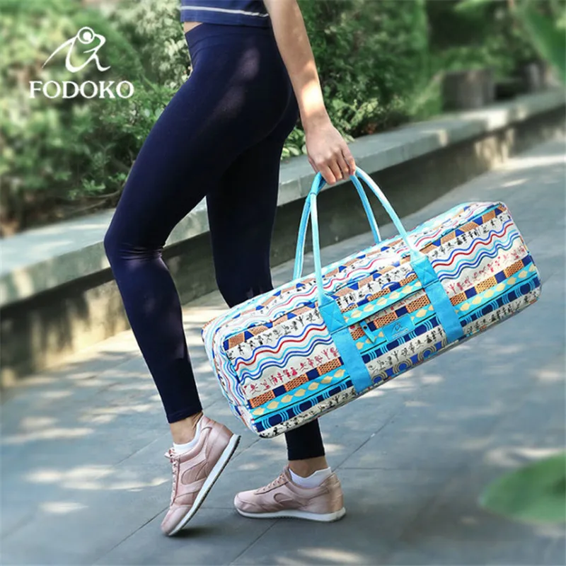 Canvas Large Sports Bag For Women Fitness Bag Yoga Mat Bag Yoga Bag Yoga Pilates Mat Case Sport Fitness Carriers For <10mm