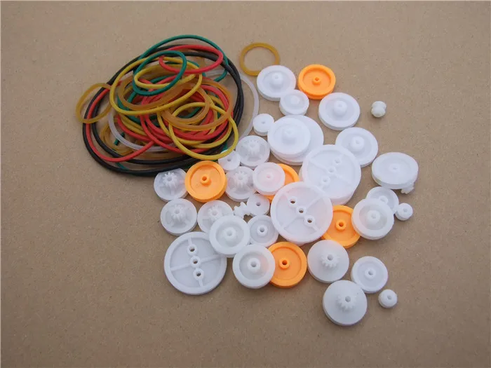 K016B Lot of DIY Plastic Belt Wheel Sets With Drive Belt Pulley Model Fitting  Sell At A Loss USA Belarus Ukraine