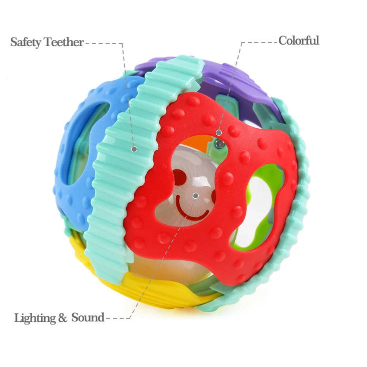 Brinquedos Para Bebe 0-12 Months Baby Ball Rattle Toys Flashing Teether Toys For Babies Educativo Oyuncak