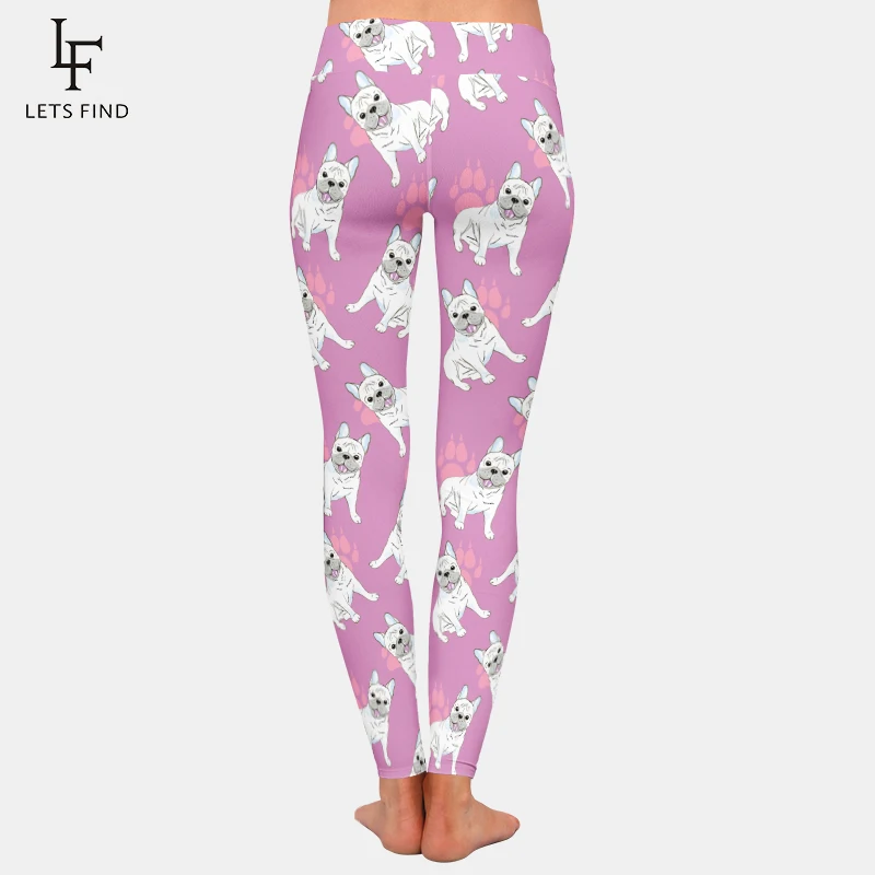 LETSFIND – Leggings de Fitness pour femmes, pantalon d'entraînement élastique, taille haute, imprimé de dessin animé 3D, chiens, Slim