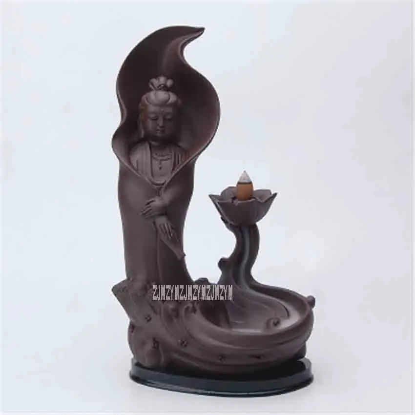 

New TZ16019 Purple sand Ceramic Incense Burner Sandalwood Furnace Creative Ornaments Desktop Decoration Crafts Censer Hot Sale