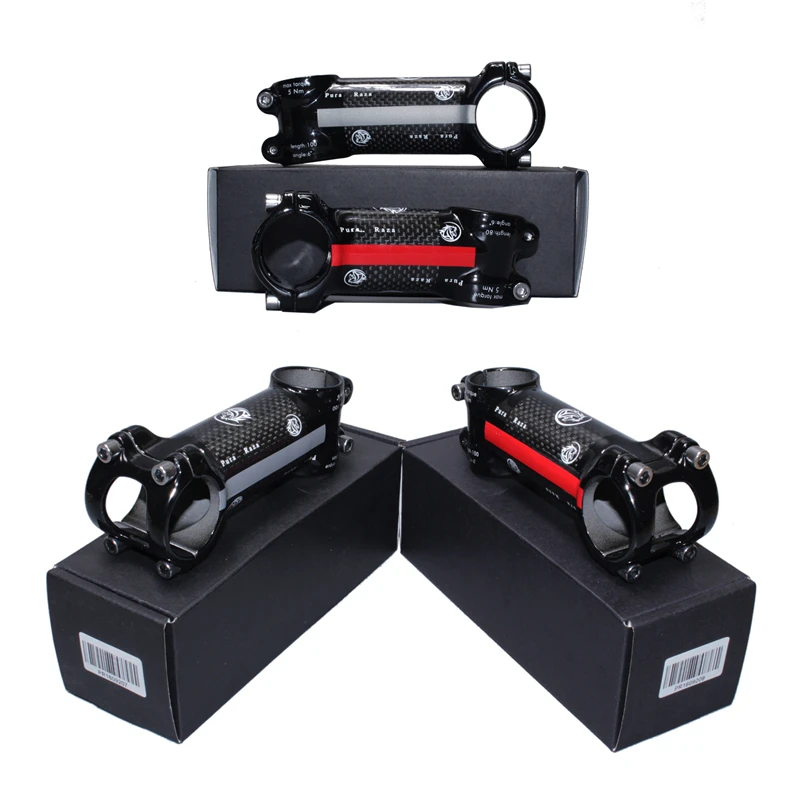 The World\'s Top Mountain Bike Series Pack, Ultralight Carbon Fiber Stem, Riser Diameter 60mm-120mm, 28.6-31.8mm, T Logo