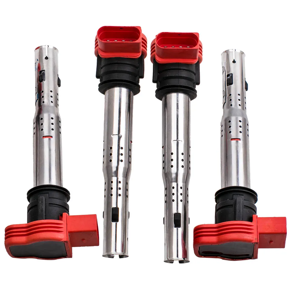 06E 905 115E 4PCS Ignition Coil PACKS for Audi A4 A5 A6 A8 Q7 R8 VW Golf MK5 Scirocco For Skoda Octavia RS 2003-2013 2.0 TFSI