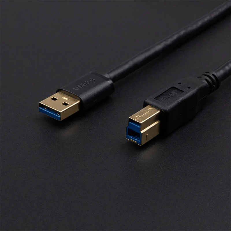 10PCS USB Printer Cable USB Type B Male to A Male USB 3.0 Cable AM to BM for Canon Epson HP ZJiang Label Printer DAC USB Printer