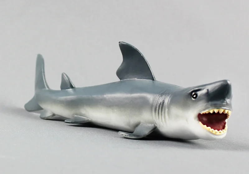 Marine life simulation Great white shark Static Plastic toy model 17x6cm Environmental PVC Cognition prop model toy gift w0879