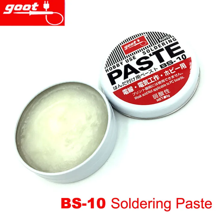 Original Japan GOOT BS-10 Hobby Use Resin Solder Paste NW.10g Weak Acid Welding Flux