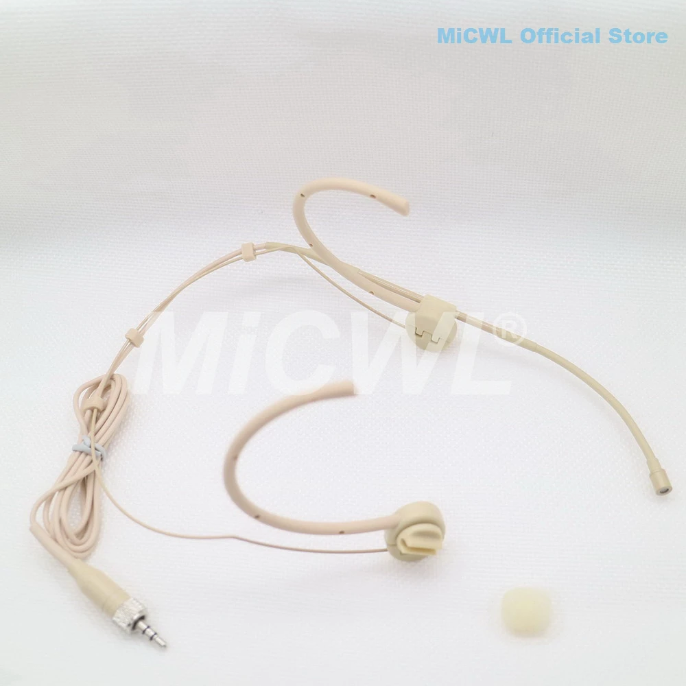 Beta54 Beige Headset Microphone For Shure MiPro Sennheiser Audio-Technica AKG Foldable Headworn Wireeless Mic MiCWL BETA54