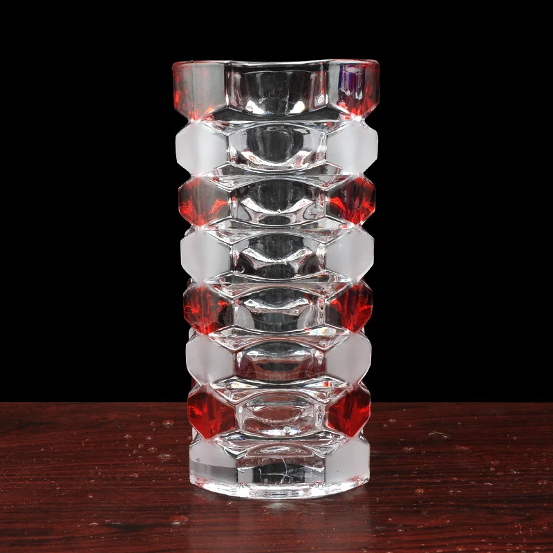 Simple home fashion glass vase ocean ripple stained glass vase crystal glass products