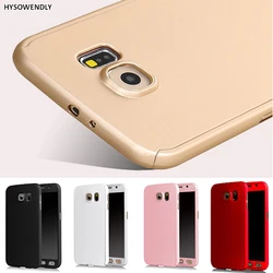 360 Degree Full Body Phone Coque Case for Samsung Galaxy S5 S6 S7 Edge J510 J7 A710 Front Back Cover Capa Para Fundas+Glass Film