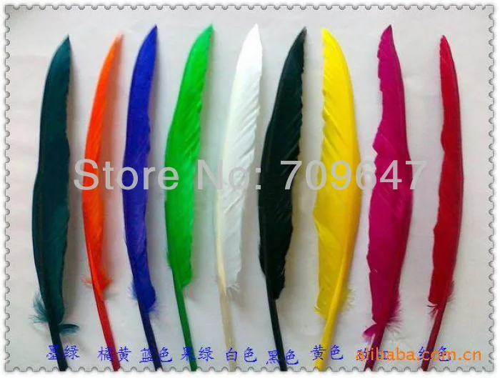 

Feathers!Plumas!100Pcs/Lot 30-35cm long Beautiful Multicolor Goose Quill Feathers Goose Feather Quills,plumas para manualidades