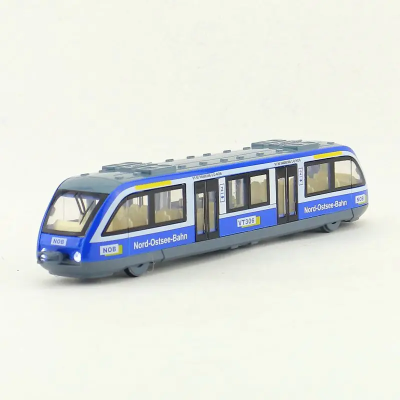 Sale High simulation rail car,1:50 alloy pull back Subway model, light rail,metal toy cars,free shipping