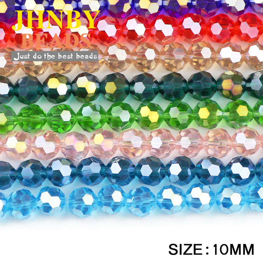 JHNBY Faceted Football Austrian crystal Loose beads ball 10mm 20pcs Roundness rhinestone jewelry making bracelets necklace DIY