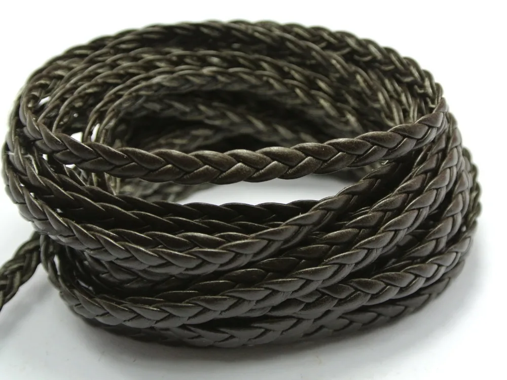 

32.8 Feets Brown Flat Braided Leatherette String Jewelry Cord 5X1mm