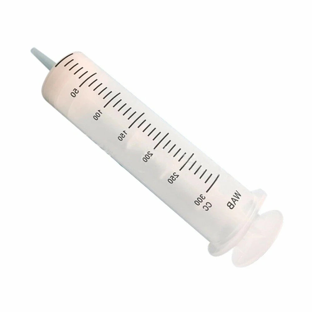 300ml Plastic Syringe Large Capacity Syringe Transparent Reusable Sterile Measuring Injection Syringe Nutrient Hydroponics