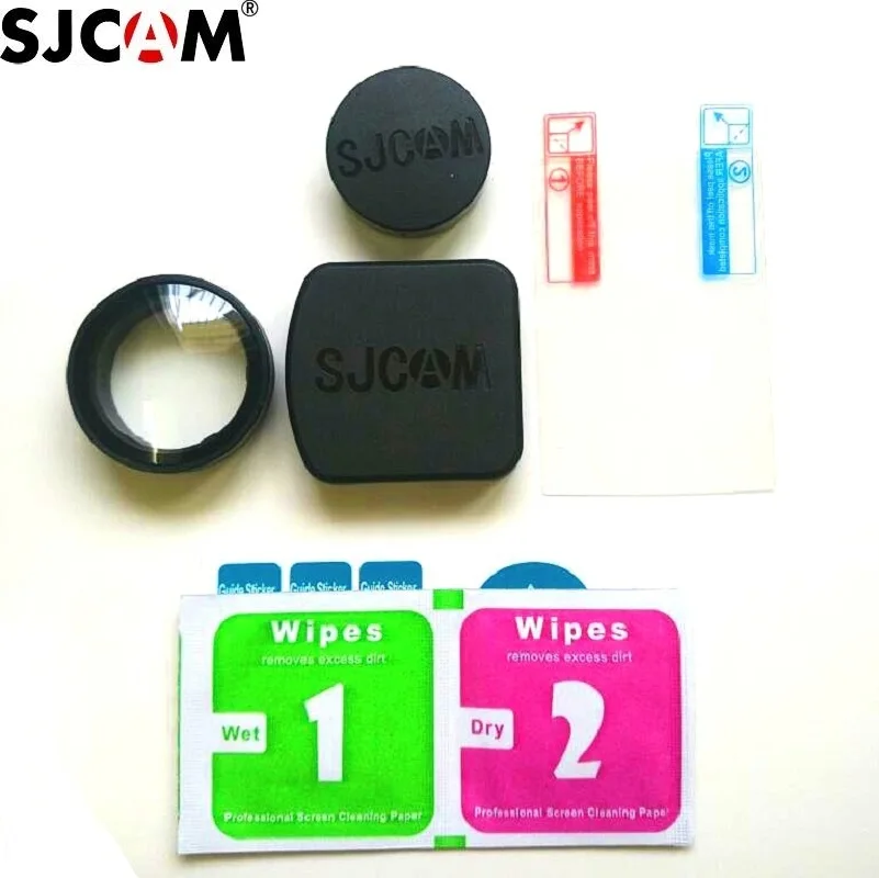Oryginalne akcesoria SJCAM ochrona ekranu LCD Protectve Film osłona obiektywu szklane etui filtr UV lina ratunkowa dla SJ6 Legend Camera