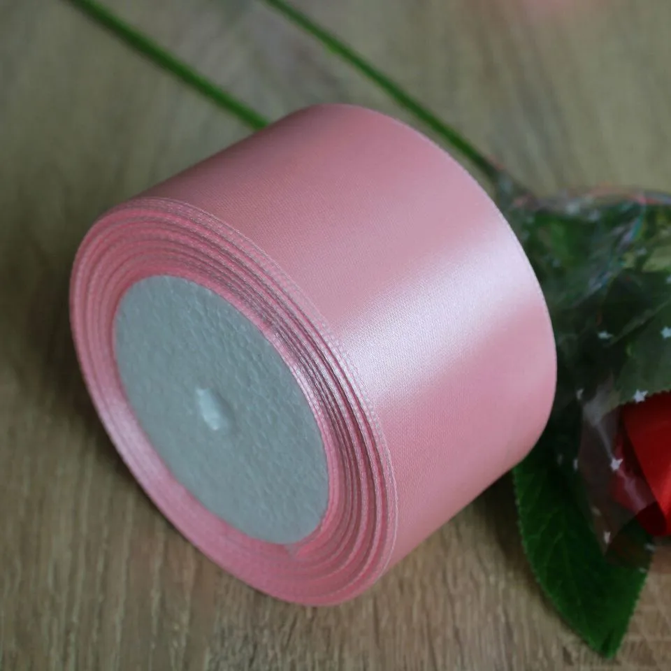 silk 2’ 50mm wide 25 yards/roll satin ribbon DIY gift wrap handmade materials hair bow polyester 5cm mix