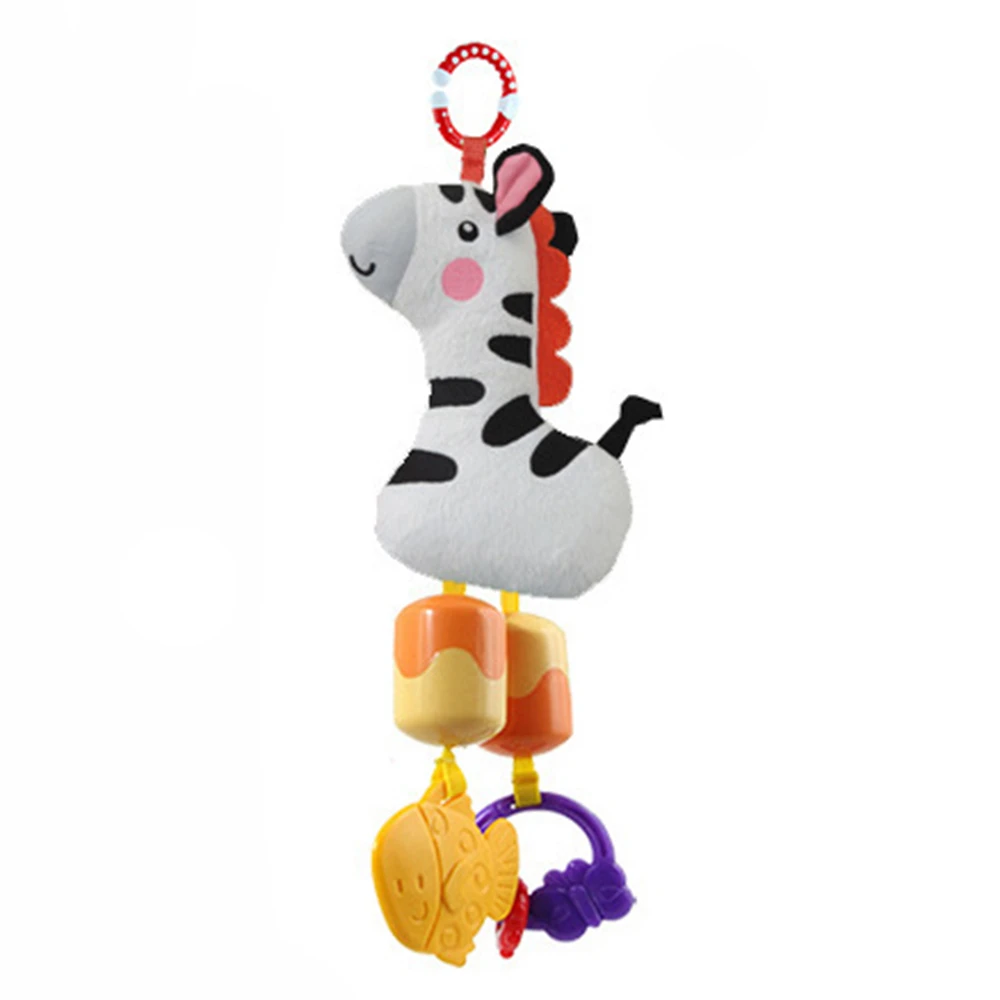 Cute Kawaii Giraffe Wapiti Zebra Doll Pram Decor Windbell Tooth Gum Juguetes Intelligence Development Toys for Baby 0-12 Months