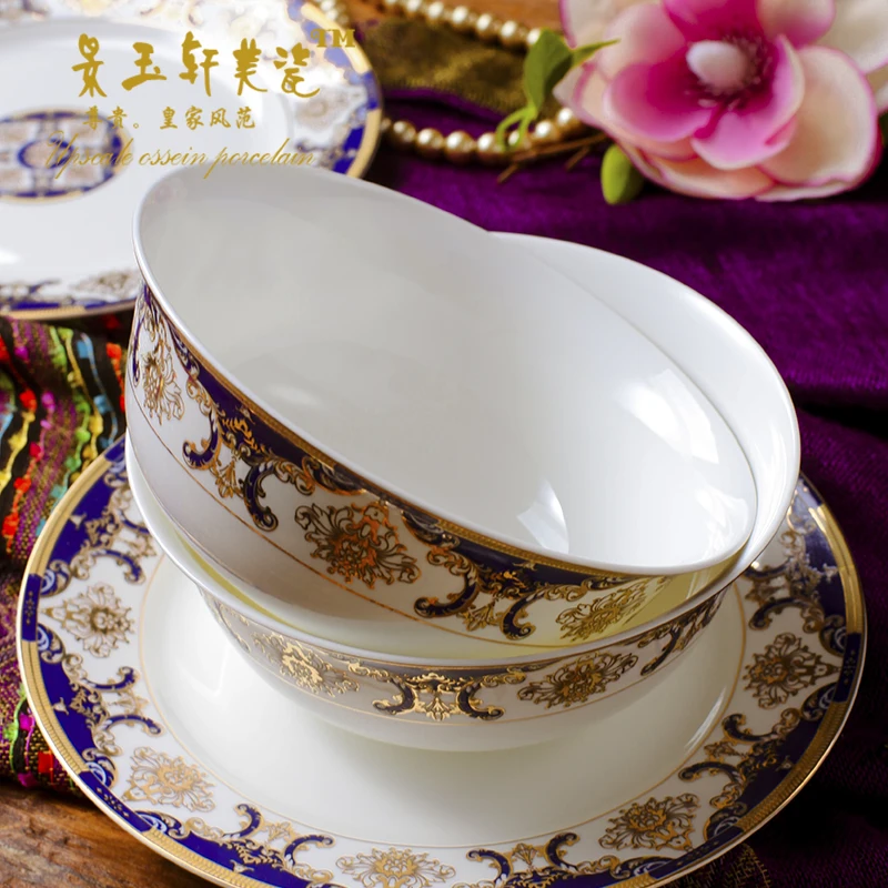 christmas Guci European style dinnerware sets Phnom Penh Bone China 60 PECES Jingdezhen ceramics household bowls dishes bowls